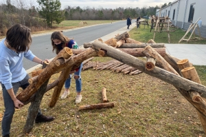 Gray Stone seniors Simon Butler and Stephanie Varbanov have spent the past two months building a Da Vinci bridge.