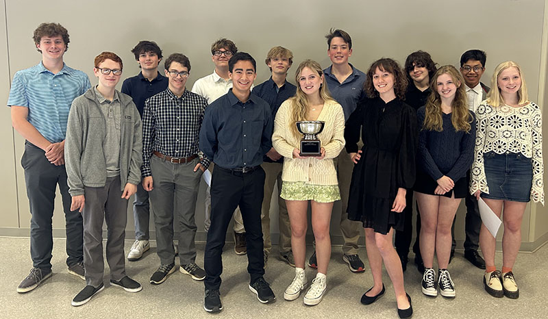 Pictured L-R: Gabe Young, Isaac Sharp, Wes Rummage, Hudson Sharp, Lucas Starnes, James Bristol, Max Foote, Anna Lynn Carter, Connor Towns, June Barney, Bryce Blackwelder, Brinley Goodman, Albert Saysombath and Addy Grace Carter.