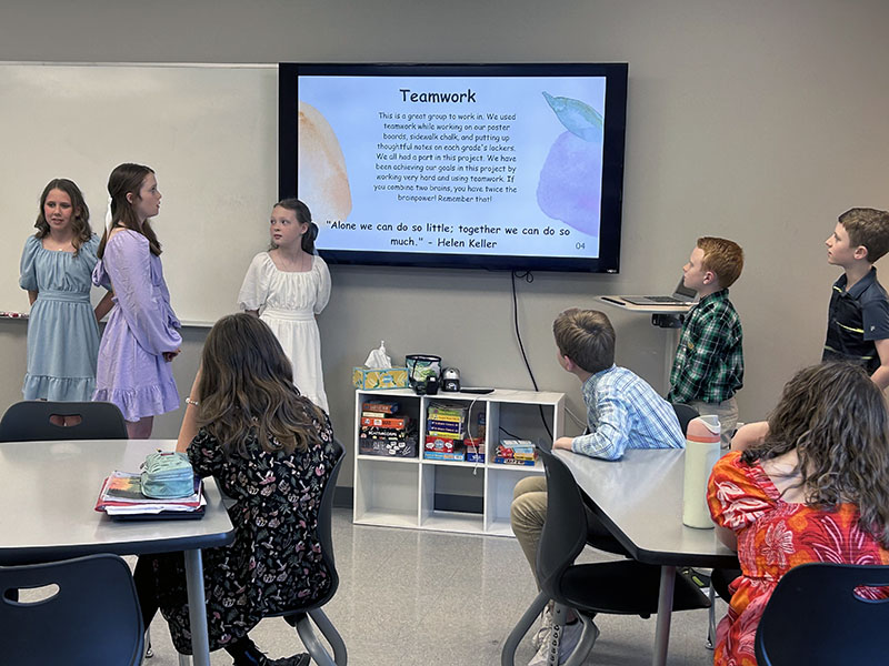 6th grade students: Reese Pickler, Maddie Overcash, Ava Whisenant, Jonah Hancock and Carson Sharp.